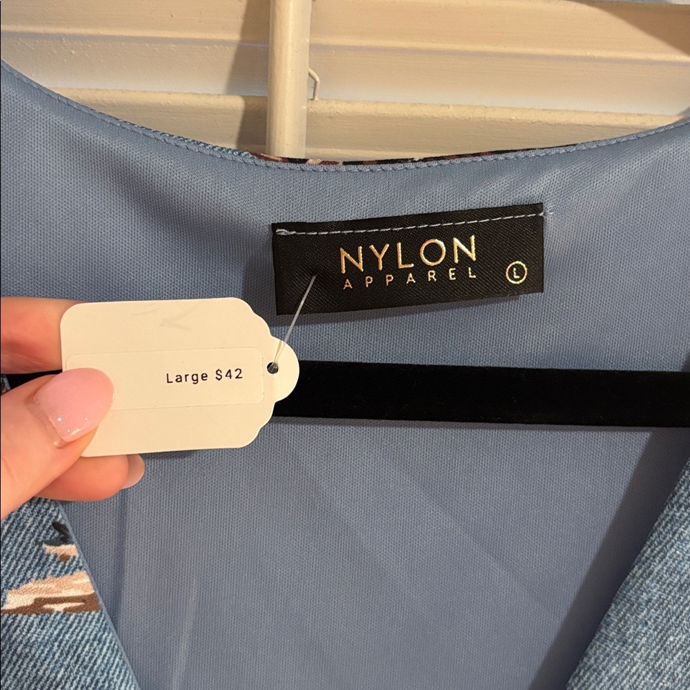 Blue Western Print Vest - Picture 2 of 4